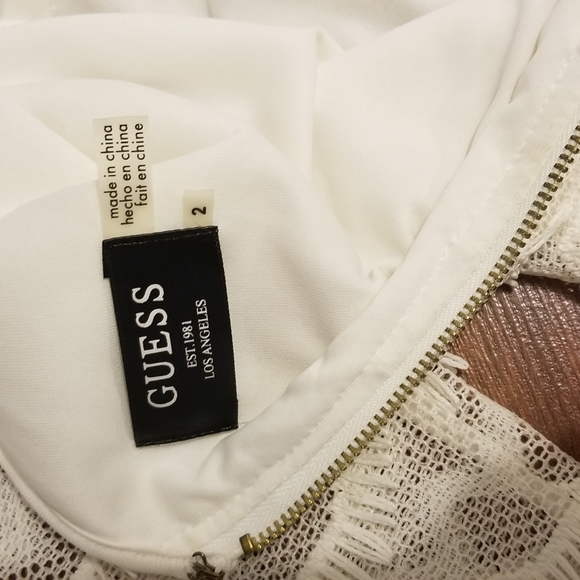 Guess Fringed scalloped party dress size 2 - Picture 7 of 8